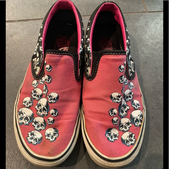 Vans Shoes - Custom designed skull vans. Women 6.5. Worn.